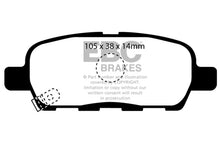 Cargar imagen en el visor de la galería, EBC 08-13 Infiniti EX35 3.5 Redstuff Rear Brake Pads