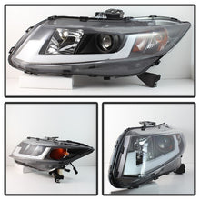 Cargar imagen en el visor de la galería, Spyder Honda Civic 2012-2014 Projector Headlights - Light Bar DRL Black PRO-YD-HC12-DRL-BK