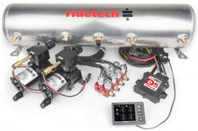 Charger l&#39;image dans la galerie, Ridetech RidePro E5 Air Ride Suspension Control System 5 Gallon Dual Compressor 1/4in Valves