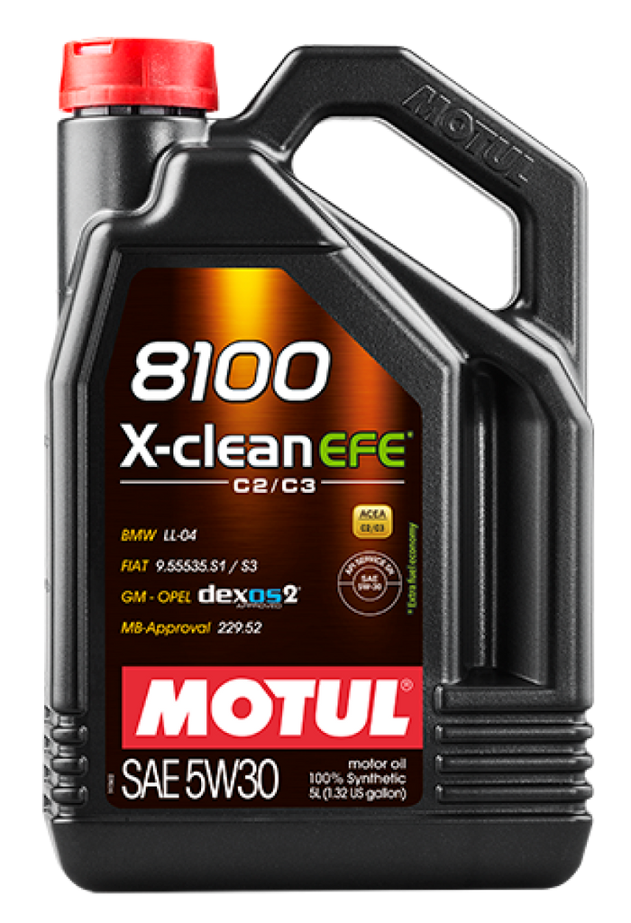 Motul 5L Synthetic Engine Oil 8100 5W30 X-Clean EFE - Case of 4