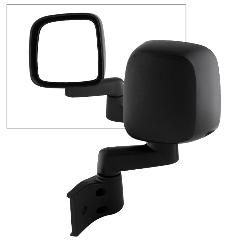 Xtune Jeep Wrangler 03-06 OE Mirror Black Manual Left MIR-25008-222-M-L