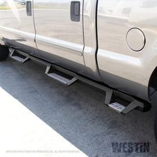 Carica l&#39;immagine nel visualizzatore di Gallery, Westin/HDX 99-16 Ford F-250/350 Crew Cab (6.75ft Bed) Stainless Drop Nerf Step Bars - Textured Black