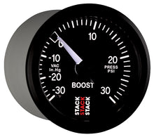 Carica l&#39;immagine nel visualizzatore di Gallery, Autometer 52mm Stack Instruments -30INHG to +30PSI Mechanical Boost Gauge - Black