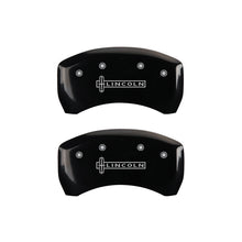 Cargar imagen en el visor de la galería, MGP 4 Caliper Covers Engraved Front &amp; Rear Lincoln Black finish silver ch