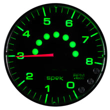 Charger l&#39;image dans la galerie, Autometer Spek-Pro Gauge Tachometer 5in 8K Rpm W/Shift Light &amp; Peak Mem Black/Black