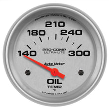 Cargar imagen en el visor de la galería, Autometer Ultra-Lite 66.7mm Short Sweep Electronic 140-300 Degree Oil Temperature Gauge