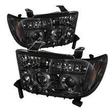 Load image into Gallery viewer, Spyder Toyota Tundra 07-13 Projector Headlights LED Halo LED Smke PRO-YD-TTU07-HL-SM