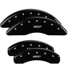 Load image into Gallery viewer, MGP 4 Caliper Covers Engraved Front &amp; Rear MGP Black Finish Silver Char 2005 Lexus LS430