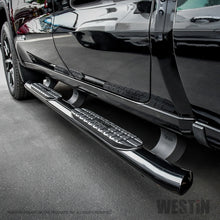 गैलरी व्यूवर में इमेज लोड करें, Westin 19-20 Chevrolet/GMC Silverado/Sierra 1500 Double Cab PRO TRAXX 4 Oval Nerf Step Bars - Black