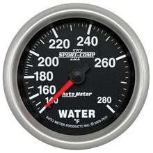 Laden Sie das Bild in den Galerie-Viewer, Autometer Sport-Comp II 2-5/8in 140-280 Deg Mechanical Water Temp Gauge