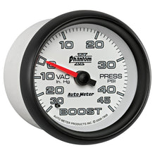 Charger l&#39;image dans la galerie, Autometer Phantom II 2-5/8in 30INHG-45PSI Phantom Mechanical Boost/Vacuum Gauge