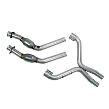 Charger l&#39;image dans la galerie, BBK 11-14 Mustang 3.7 V6 High Flow X Pipe With Catalytic Converters - 2-1/2