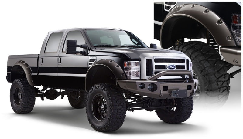 Bushwacker 08-10 Ford F-250 Super Duty Cutout Style Flares 2pc - Black