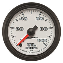 गैलरी व्यूवर में इमेज लोड करें, Autometer Pro-Cycle Gauge Oil Pressure 2 1/16in 100psi Digital Stepper Motor White