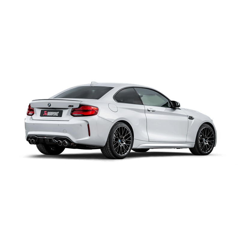 Akrapovic 2018 BMW M2 Competition F87N (Excl 16-17 M2) Slip-On Line (Titanium) w/Carbon Fiber Tips