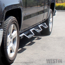 गैलरी व्यूवर में इमेज लोड करें, Westin 14-18 Chevrolet Silverado 1500 DC 6.5ft Bed HDX Drop W2W Nerf Step Bars - Tex. Blk