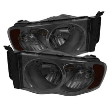 Carica l&#39;immagine nel visualizzatore di Gallery, Xtune Dodge Ram 1500 02-05 Amber Crystal Headlights Smoke HD-JH-DR02-AM-SM