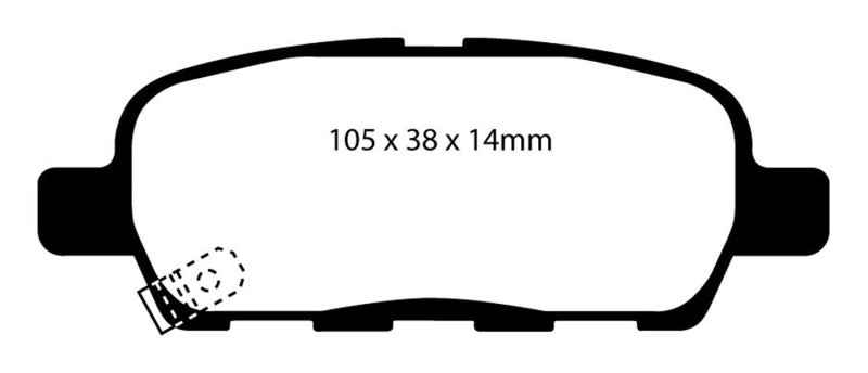 EBC 02 Infiniti G35 3.5 w/o DCS Redstuff Rear Brake Pads