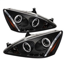 Carica l&#39;immagine nel visualizzatore di Gallery, Spyder Honda Accord 03-07 Projector Headlights CCFL Halo LED Blk High H1 Low H1 PRO-YD-HA03-CCFL-BK