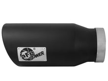 Cargar imagen en el visor de la galería, aFe POWER MACH Force-Xp 5in 304 Stainless Steel Exhaust Tip 5In x 7Out x15Lin Bolt-On Right-Blk