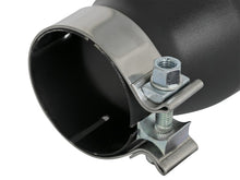 Carica l&#39;immagine nel visualizzatore di Gallery, aFe MACH Force-Xp 409 SS Exhaust Tip Black (Left Side) 3in In x 4-1/2in Out x 9in L Clamp-On