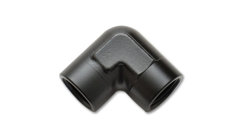 Vibrant 1/4in NPT 90 Degree Female Pipe Coupler Fitting