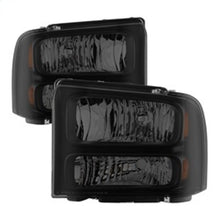 Charger l&#39;image dans la galerie, Xtune Ford F250 F350 F450 Superduty Excursion 99-04 Headlights Black Smoked HD-JH-FF25099-HA-BSM