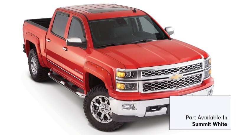 Bushwacker 16-18 Chevy Silverado 1500 Fleetside Pocket Style Flares 4pc 69.3in Bed - Summit White