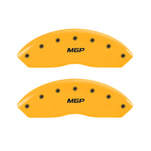 गैलरी व्यूवर में इमेज लोड करें, MGP 4 Caliper Covers Engraved Front &amp; Rear MGP Yellow finish black ch