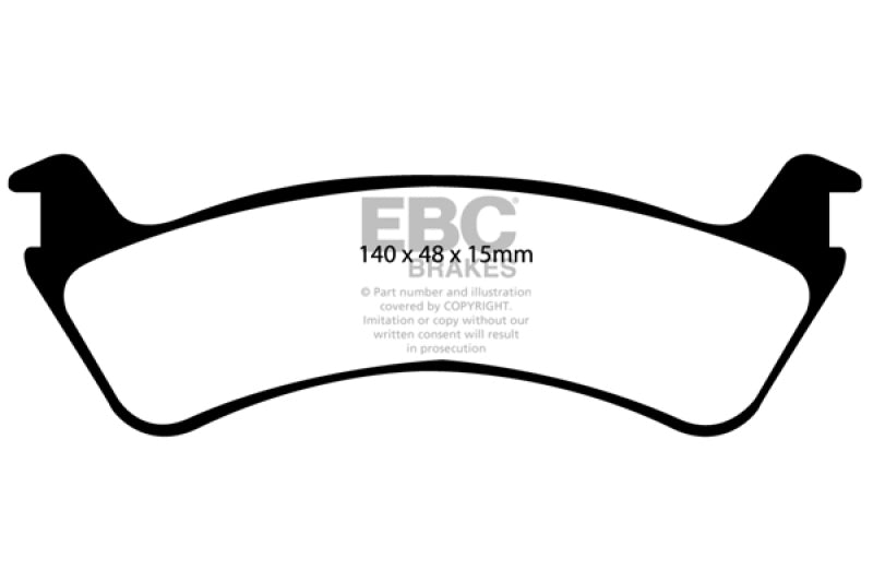 EBC 00-02 Ford Explorer Sport 4.0 2WD (Phenolic PisTons) Extra Duty Rear Brake Pads