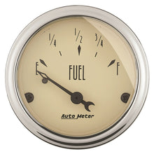 Carica l&#39;immagine nel visualizzatore di Gallery, Autometer 2-1/16in Antique Beige 0E to 90F Electric Fuel Level Gauge