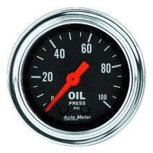 Load image into Gallery viewer, Autometer Traditional Chrome 2-1/16in 100 PSI Mechanical Oil Pressure Gauge