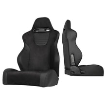 Load image into Gallery viewer, Xtune Srt Style Racing Seat Suede/Pu (Double Slider) Black/Black Passenger Side RST-SRT-03-BK-PA