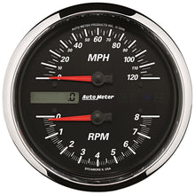 Charger l&#39;image dans la galerie, Autometer Pro-Cycle Gauge Tach/Speedo 4 1/2in 8K Rpm/120 Mph Black