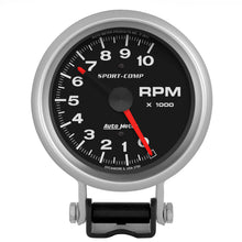 Load image into Gallery viewer, Autometer Standard 3-3/4in 10,000 RPM Pedestal Mount Tachometer Sport Comp