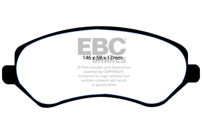 EBC 04-07 Chrysler Town & Country 3.3 Rear Drums Extra Duty Front Brake Pads