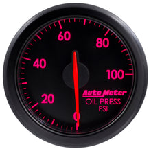 Cargar imagen en el visor de la galería, Autometer Airdrive 2-1/6in Oil Pressure Gauge 0-100 PSI - Black