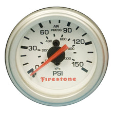 Carica l&#39;immagine nel visualizzatore di Gallery, Firestone Replacement Single Pressure Gauge - White Face (For PN 2225 / 2229 / 2196) (WR17609181)