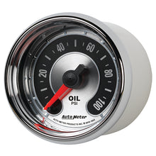 Cargar imagen en el visor de la galería, Autometer American Muscle 52mm Full Sweep Electric 0-100 PSI Oil Pressure Gauge