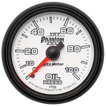 गैलरी व्यूवर में इमेज लोड करें, Autometer Phantom II 52.4mm Mechanical 0-100psi Oil Pressure Gauge