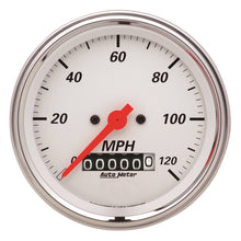 Cargar imagen en el visor de la galería, Autometer Arctic White 3-3/8in Electric Speedometer with Wheel Odometer/ 2-1/16in Oil Pressure