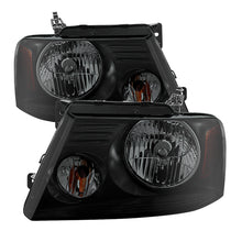 Charger l&#39;image dans la galerie, Xtune Ford F150 04-08 Amber Crystal Headlights Black Smoked HD-JH-FF15004-AM-BSM