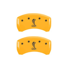 Laden Sie das Bild in den Galerie-Viewer, MGP Rear set 2 Caliper Covers Engraved Rear Tiffany Snake Yellow finish black ch