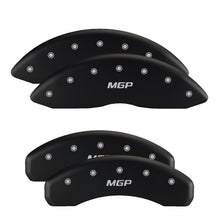 Cargar imagen en el visor de la galería, MGP 4 Caliper Covers Engraved Front &amp; Rear Bowtie Red finish silver ch