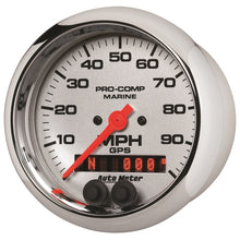 Carica l&#39;immagine nel visualizzatore di Gallery, Autometer Marine Chrome 3-3/8in 100MPH GPS Speedometer Gauge