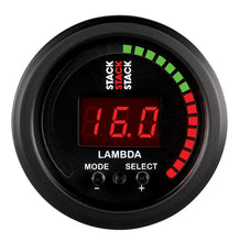 Carica l&#39;immagine nel visualizzatore di Gallery, Autometer Stack Instruments 52mm Wideband Air-Fuel Ratio (LAMBDA) Gauge - Black