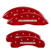 Carica l&#39;immagine nel visualizzatore di Gallery, MGP 4 Caliper Covers Engraved Front &amp; Rear MGP Red finish silver ch