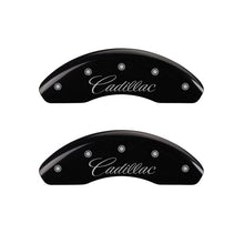 Laden Sie das Bild in den Galerie-Viewer, MGP 4 Caliper Covers Engraved Front Cadillac Engraved Rear ATS Black finish silver ch