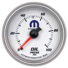 गैलरी व्यूवर में इमेज लोड करें, Autometer Mopar 52mm 0-100 PSI Oil Pressure Gauge