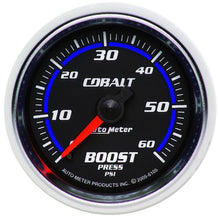 Laden Sie das Bild in den Galerie-Viewer, Autometer Cobalt 52mm 0-60psi Mechanical Boost Gauge